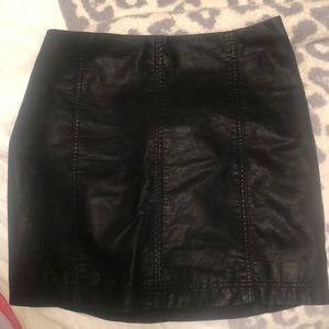Free people leather mini